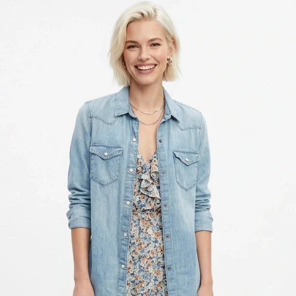 Denim Button-down - Picture 2 of 5